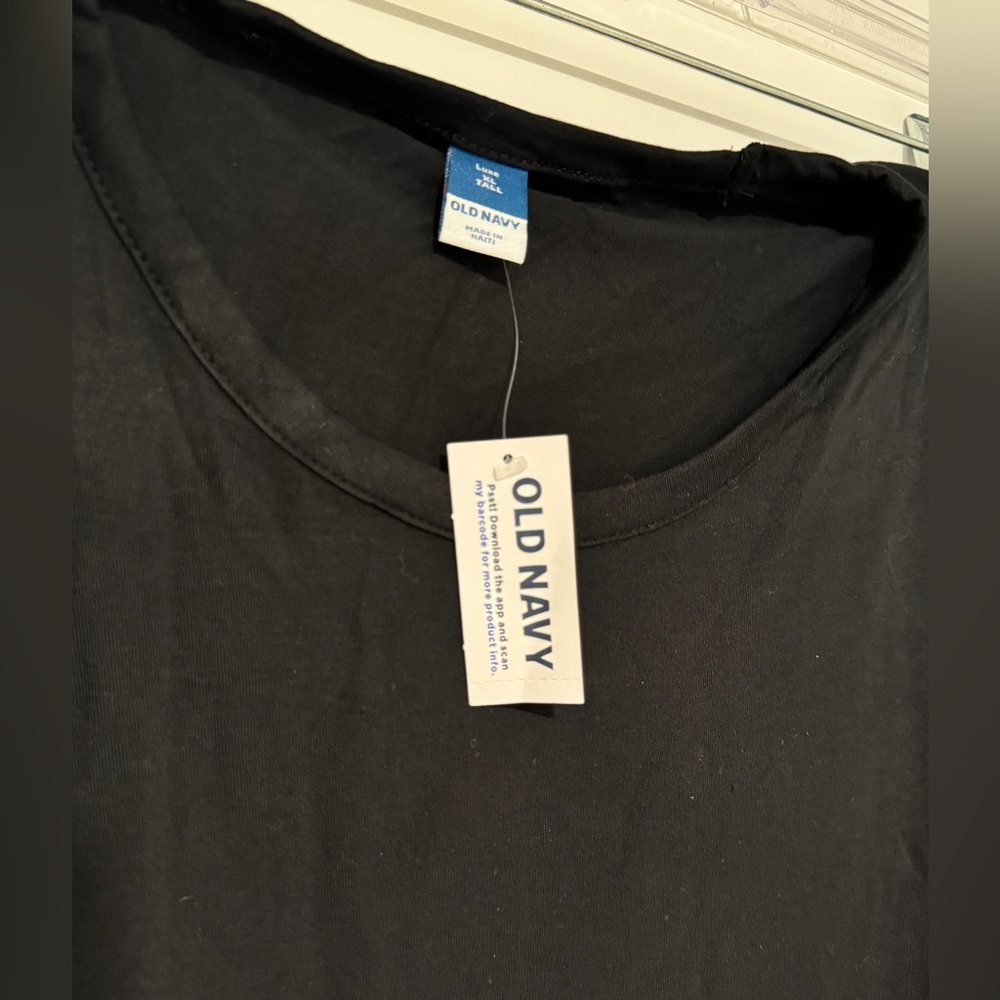 Tall XL, black long sleeve tee, NWT